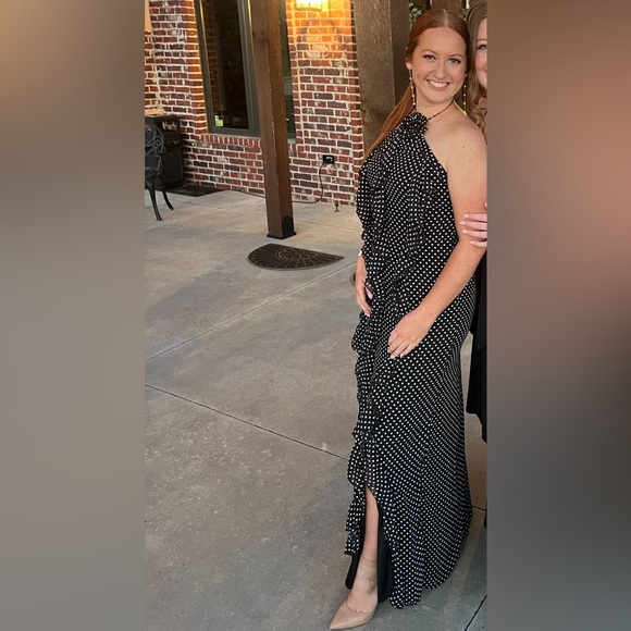 Boohoo Polka Dot Ruffle Maxi Dress - Picture 2 of 4